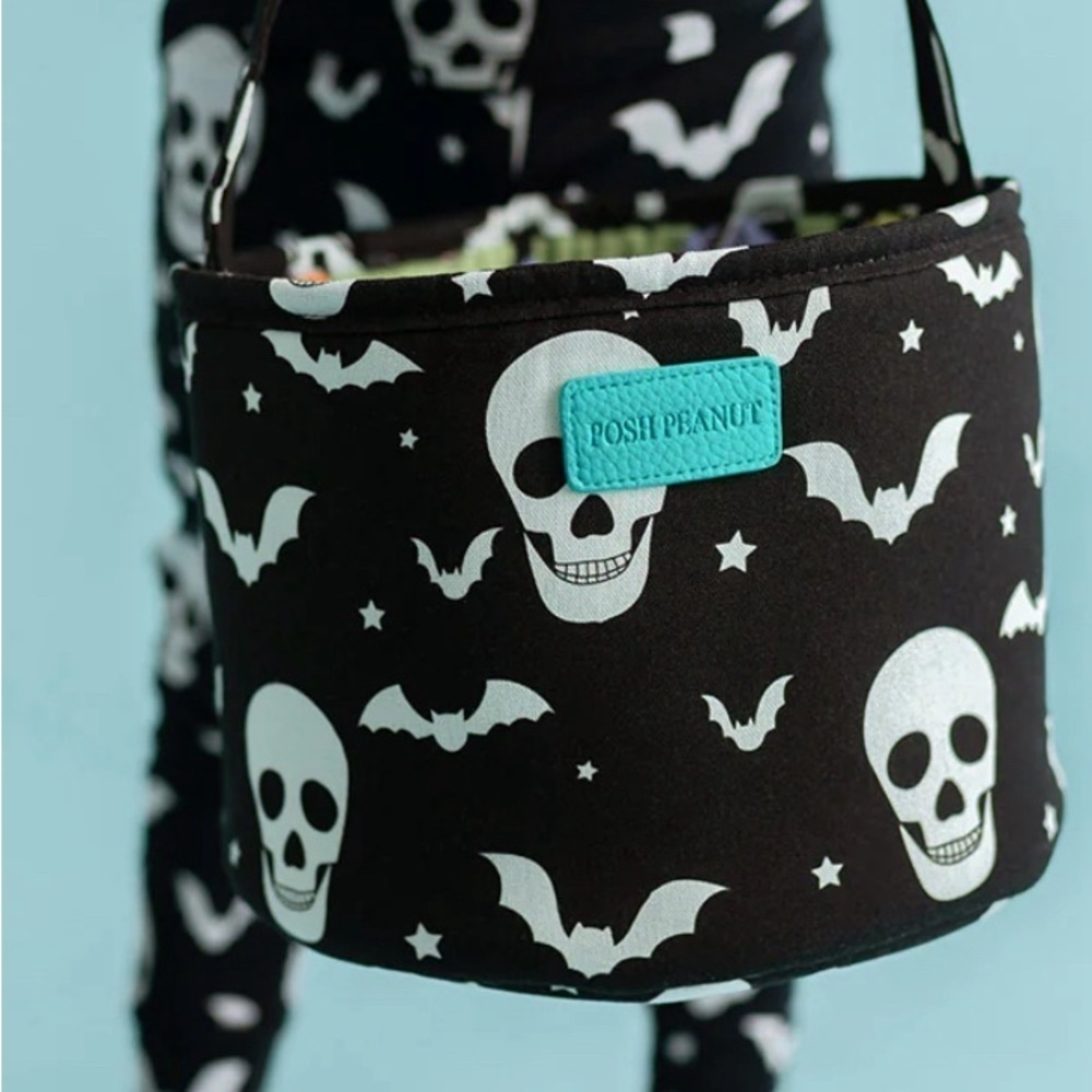 NEW IN PACKAGING POSH PEANUT Skelly Easter or Halloween Basket Fabric - Picture 2 of 8